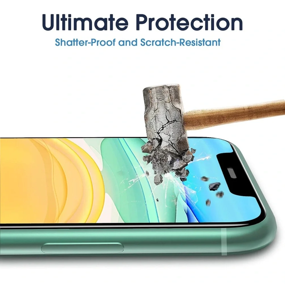 amfilm one touch glass screen protector for iPhone 11, iPhone XR( 6.1”) ..kits